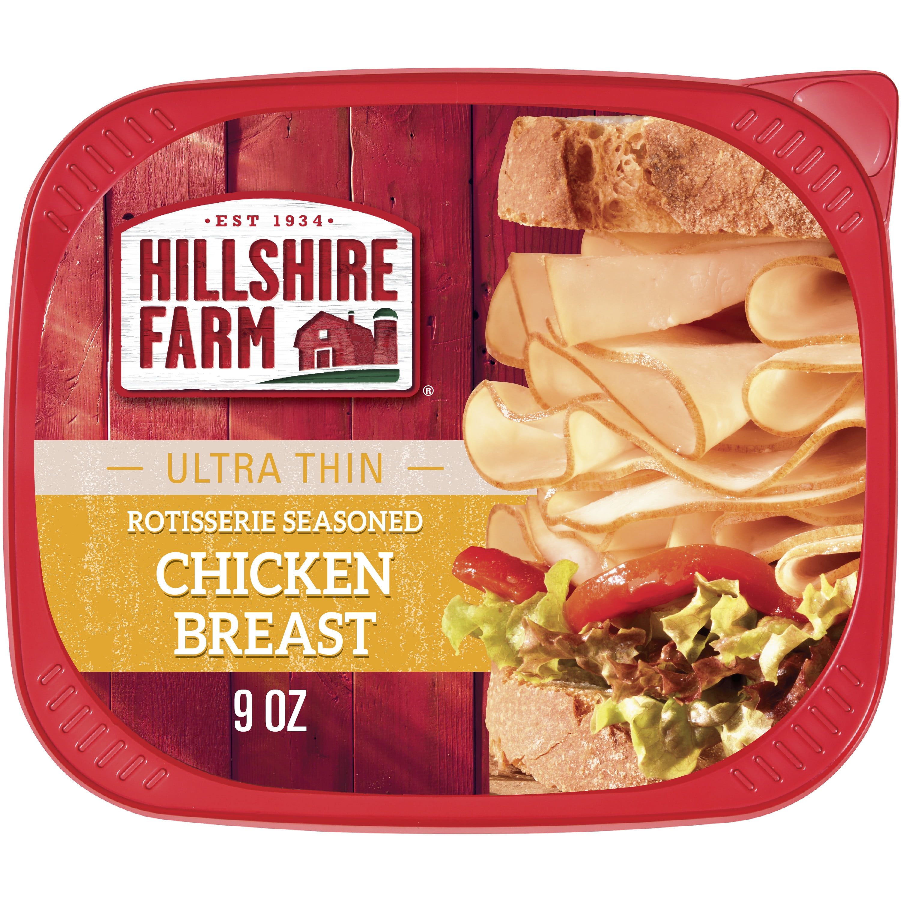 Hillshire Farm Rotisserie Seasoned Chicken Breast Ultra Thin Sliced Lunch Meat, 9 oz