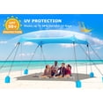 thumbnail image 3 of Carpa de Playa Gorich con Protección Solar UPF50+ a Prueba de Viento y 8 Bolsas de Arena, 3 of 7