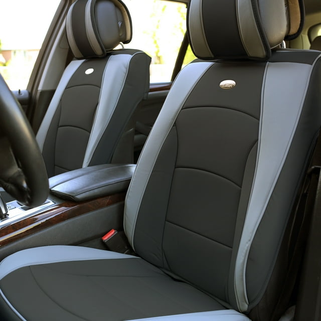 Ultra Comfort High Grade Leather Seat Covers For Car Truck SUV Van - Front Set
