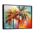 thumbnail image 2 of Designart "Pop Art Palm Trees I" Palm Trees Floater Framed Canvas Print, 2 of 7