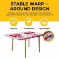 thumbnail image 4 of Happy Valentine's Day Table Cloths for 3 Foot Rectangle Tables, Love Hearts Romantic Gray Wooden Patio Waterproof Elastic Fitted Tablecloths, Washable Rectangular Table Cover for Camping, 4 of 8