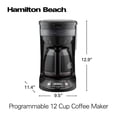 thumbnail image 3 of Hamilton Beach - Cafetera programable para goteo de 12 tazas con 3 opciones de preparación, jarra de, 3 of 9