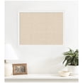 thumbnail image 2 of Kate and Laurel Framed Fabric Pinboard 26 x 20, Neutral Weave Printed Linen Decorative Bulletin Board for Use as a Vision Board or Wall Organization, Bethany White Frame, 2 of 8