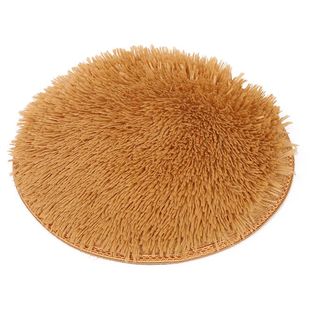 Tapis de Couchage pour Animaux de Compagnie Rond Moelleux et Chaud Couverture de Lit pour Chien Coussin pour Chat