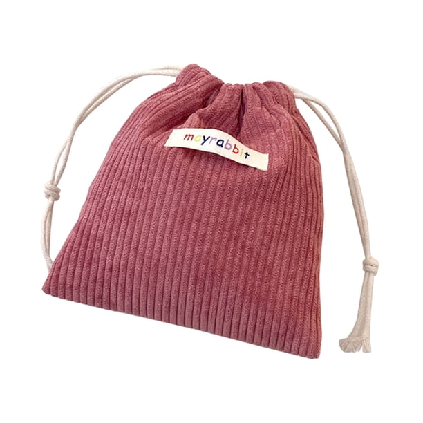 Organizador de Bolsa de Almacenamiento Corduroy Organizador de Banda Elástica, Bolsa de Lápiz Labial de Fragmento, Bolsa Portátil de Almacenamiento Cosmético Bolsa Cosmética Pequeña