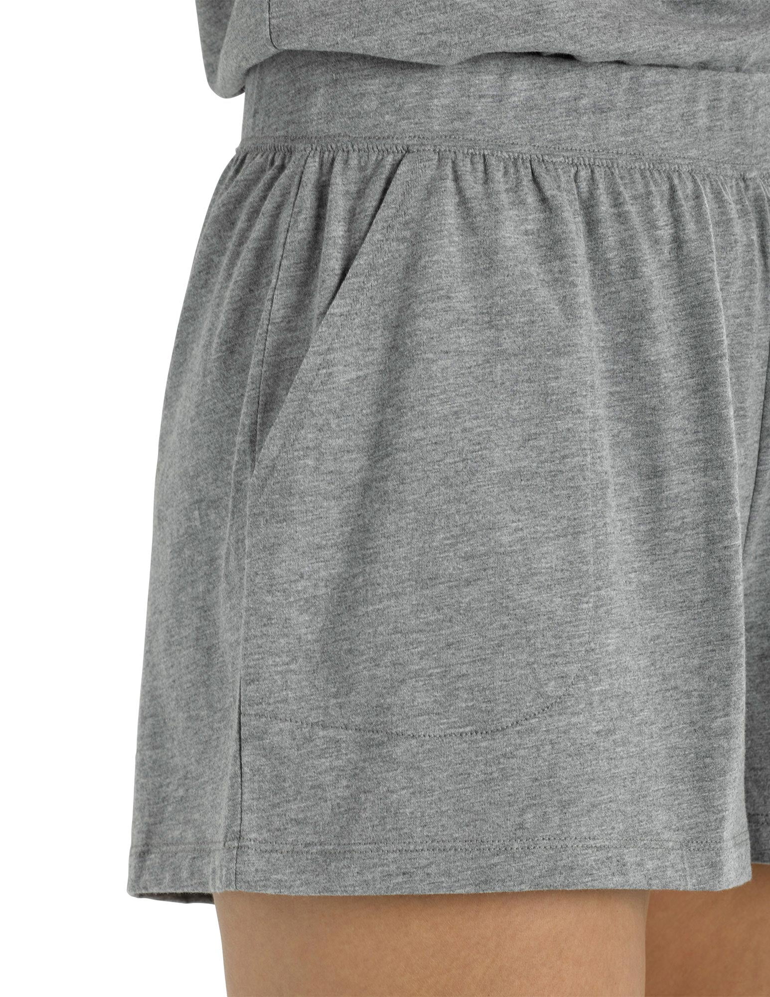 No Nonsense Women's Serene Sleep Short Medium Grey Heather XXL