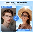thumbnail image 6 of AI Translation Smart Glasses, 100+ Languages Real-Time Translator, Photochromic Lenses, GPT AI Chat, Meeting & Video Recording, Bluetooth Calling with HiFi Audio, Unisex, 6 of 9