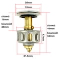thumbnail image 2 of Universal Wash Basin Bounce Drain Filter Kitchen Bathroom Strainer Sink Drain Stopper, 2 of 6