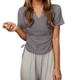 thumbnail image 3 of MuXiKeJi Clothes Tankaneo Womens Oversized T-Shirts Casual Summer Crew Neck Short Sleeve Tops Loose Fit Hi Low Drop Shoulder Basic Tees, 3 of 6