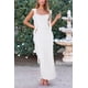 thumbnail image 4 of Vestido PRETTYGARDEN 2025 Maxi sin mangas con volantes blanco XL, 4 of 8