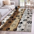 thumbnail image 3 of Area Rug for Living Room, Cute Dog Claws Non-Slip Indoor Large Carpet for Bedroom/Dining Room, Farmhouse Brown Grey Wooden Puppy Pawprints Washable Low-Profile Rectangle Floor Runner Rugs - 4 x 6 Ft, 3 of 7