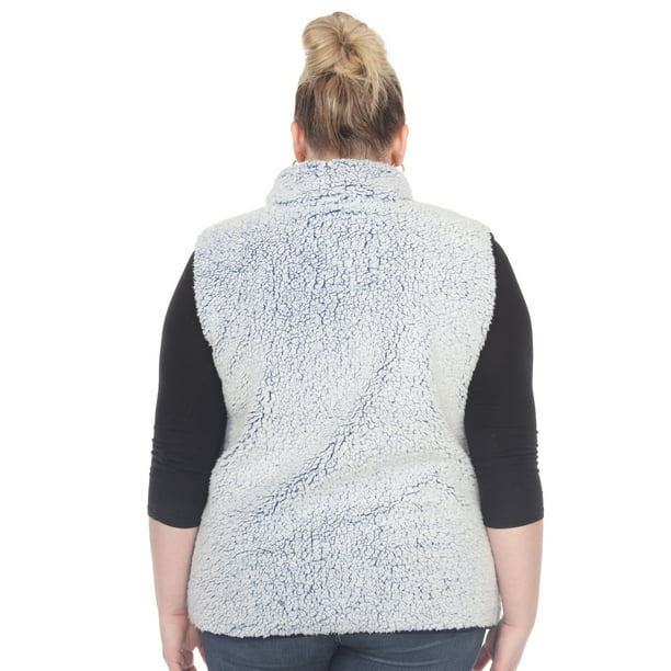 White Mark Women s Zip Up Sherpa Vest