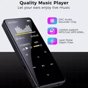 MP4/MP3 Player Support 128GB Bluetooth Lossless Music FM Radio Recorder Sport