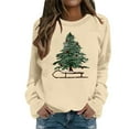thumbnail image 2 of Christmas Tree Sweatshirts for Women 2025 Long Sleeve Crewneck Xmas Holiday Graphic Sweatshirt Pullover Tops, 2 of 5