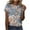 Gray, variant on Sexlip Womens Swimsuit Set Vintage Floral Print Cover Up Design Crew Neck Short Sleeve Relaxed Silhouette Breathable Fabric for Pool Parties Gray L