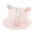 thumbnail image 3 of Gzbliryd Floppy Bucket Hat Cute Hats Adjustable Sun Hat Sun Hat for Boys Girls for Swim Beach (Light Pink,6-12 Months), 3 of 3