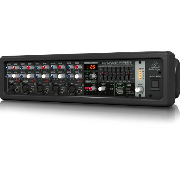Behringer EUROPOWER PMP550M 500-Watt 5-Channel Powered Mixer w/ KLARK ...