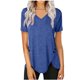 thumbnail image 2 of Puntoco moda mujer verano Casual botones cuello en V manga corta Pullove blusa sólida Puntoco Puntoco-4990, 2 of 5