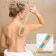 thumbnail image 4 of Cepillo corporal seco: cepillo exfoliante corporal para baño y ducha con cerdas gruesas para drenaje linfático, celulitis y piel, 4 of 5
