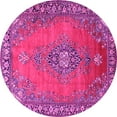 thumbnail image 1 of Ahgly Company Indoor Round Medallion Pink Traditional Area Rugs, 8' Round, 1 of 4
