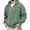 02# Mint Green, variant on Qwertyu Hoodies for Men Waffle Knit Full Zip Up Hooded Sweatshirts Loose Casual Textured Pullover Sweatshirts with Pocket Brown 2XL