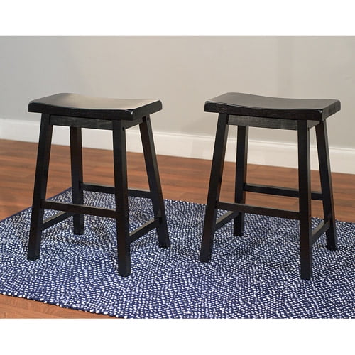 Belfast Saddle 24" Stools, Set of 2, Multiple Colors