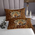 thumbnail image 3 of Erosebridal Animal Leopard Coverlet Set King,Cheetah Print Bedding Set,Safari Room Decorative,Ultra Soft,3 Pieces, 3 of 5