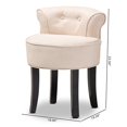 thumbnail image 4 of Baxton Studio Cerise Petite Chaise d'Appoint en Tissu Beige, 4 of 9