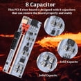 thumbnail image 4 of ziyahi PCI-E 1x to 16x Adapter Card with LED Indicators Expansion Board 6pin Power Port PCI- Extender Miner Equipment Red 1Set, 4 of 6