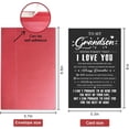 thumbnail image 2 of Heartfelt Poem Love You Card for Grandson, Inspirational Birthday Card from Grandparents, Funny Graduation Gifts for Grandson, Never Forget That I Love You, 2 of 7