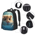 thumbnail image 2 of Fotbe Cute Swimming Guinea Pig Mochila para Hombre y Mujer - Tela Oxford 600D Resistente - Mochila Impermeable de Gran Capacidad para Escuela, Viajes y Senderismo, 2 of 6