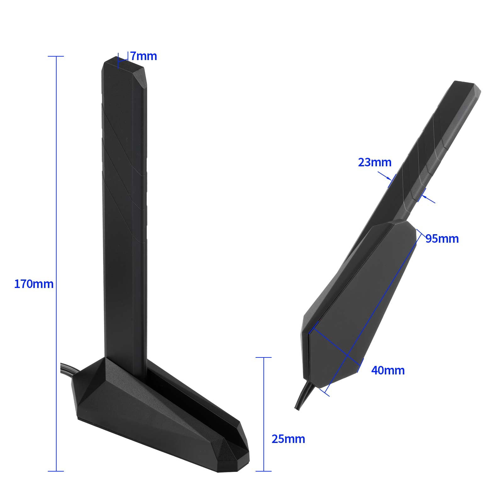 Eightwood WiFi 7 WiFi 6E Antenna Tri-Band 2.4GHz 5GHz 6GHz Magnetic Base Antenna for ROG STRIX Series/ROG Crosshair/ROG MAXIMUS Series WiFi 7 Gaming Motherboard