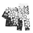 thumbnail image 2 of Spring Saving GaThRRgYP Womens Sets 2 Piece Outfits Summer,Women's Summer Printed Short Sleeve Half Sleeve Round Neck Cropped Top + Casual Pants Suit Set Two Piece Lounge Set, 2 of 4