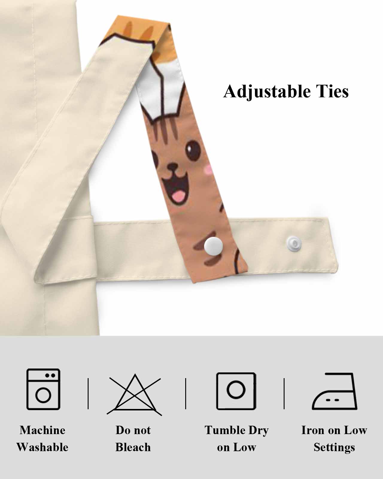 Cartoon Cat Tie Up Valances Curtain, Adjustable Kitchen Cute Kitten Valances for Windows Decor, Rod Pocket Short Curtains Set for Bedroom/Bathroom, 60"x18"