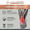 thumbnail image 2 of Tommie Copper Compression Socks 2 Pack, Large/Extra Large, Black, Adult, Unisex Sizing, 2 of 7