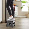 thumbnail image 2 of Casafield 9" Folding Step Stool with Handle - Gray, Collapsible Foot Stool for Adults, 2 of 8