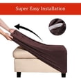 thumbnail image 5 of SHAR (Dark Brown) Stretch Ottoman Covers Velvet Ottoman Cover Rectangle Footstool Cover Footstool Cover, 5 of 5