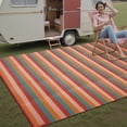 thumbnail image 1 of Alfombra de exterior PureCozy, 150 x 240 cm, impermeable, reversible, con rayas, 1 of 7