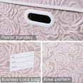 thumbnail image 3 of Jumbo Collapsible Storage Boxes with Lids Fabric Decorative Storage Bins Cubes Organizer Baskets with Cover Handles Divider for Bedroom Closet Living Room 23.2x15.7x11.6 Inch 3 Pack Pink, 3 of 14
