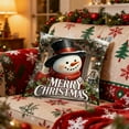 thumbnail image 1 of Funda de almohada de poliéster, decoración navideña, muñeco de nieve, ciervo, estampado navideño, funda de almohada para el hogar, la oficina, el coche, decoración de Halloween, decoración de otoño, d, 1 of 6