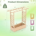 thumbnail image 3 of Costway 1 PCS Wooden Raised Garden Bed with Trellis & Hanging Roof, Drainage Holes for Plants Natural, 3 of 10