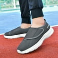 thumbnail image 3 of LASUDRAA Diabetic Adjustable Mens Shoes Lightweight Widen Sneakers for Swollen feet Gray Size 10, 3 of 9