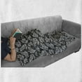 thumbnail image 6 of Damask Soft Flannel Fleece Blanket, Blooming Flower Bouquets with Leaves in Contrasting Colors Bridal Composition, Cozy Plush for Indoor and Outdoor Use, 60" x 80", Dark Taupe White, by Ambesonne, 6 of 6