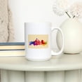 thumbnail image 3 of 15 fl oz Ceramic Mug, Milwaukee, Wisconsin, Skyline Abstract, Dishwasher & Microwave Safe, 3 of 5