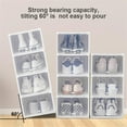 thumbnail image 4 of Gymchoice 4 Pack Stackable Shoe Storage Boxs,Foldable Clear Sneaker Display Box Foldable Shoe Box pp Material,Stackable Storage Bins White, 4 of 6