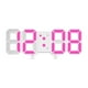 thumbnail image 2 of Reloj de pared digital perfecl LED 3D Minimalista rosa, 2 of 8