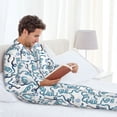 thumbnail image 6 of Lsque Hand Drawn Snake Pattern Long Sleeve Pajama Set for Men - Soft 2-Piece Sleepwear and Loungewear Set with Pockets, Comfy Nightwear-X-Large, 6 of 7
