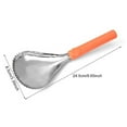 thumbnail image 4 of Shoreew Smoothie Spoon Stainless Steel Ice Cream Spoon Serving Tool with Serrated Head Design Easy Grip Dessert Scoop Kitchen Utensil, 4 of 6