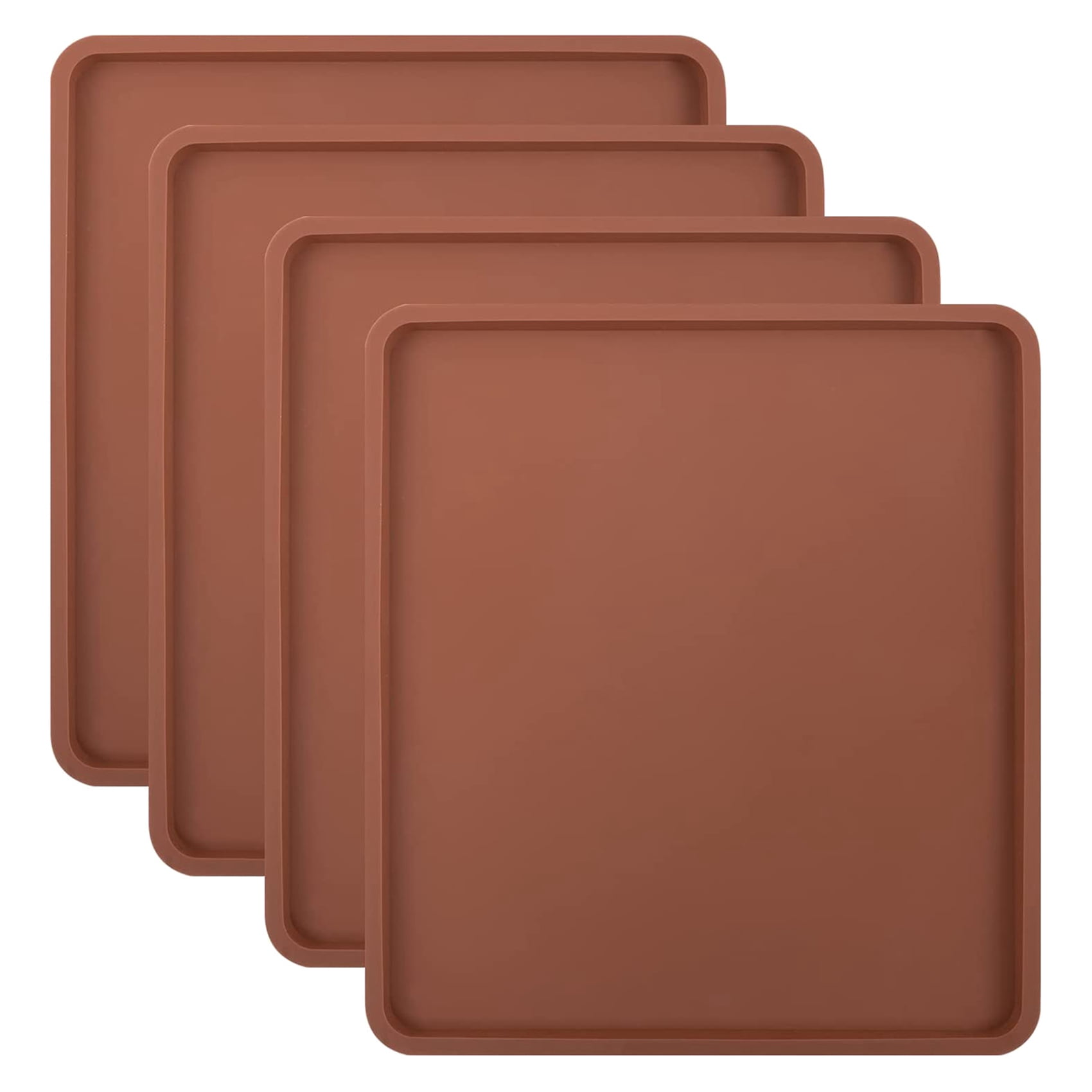12PCS Silicone Dehydrator Mats with Edge - Silicone Sheets Compatible , Nonstick Silicone Tray Liner, High Temperature