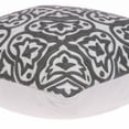 thumbnail image 3 of Parkland Collection Heera Gray and White Decorative Throw Pillow, 20 x 20 Cotton Square Pillow, 3 of 9